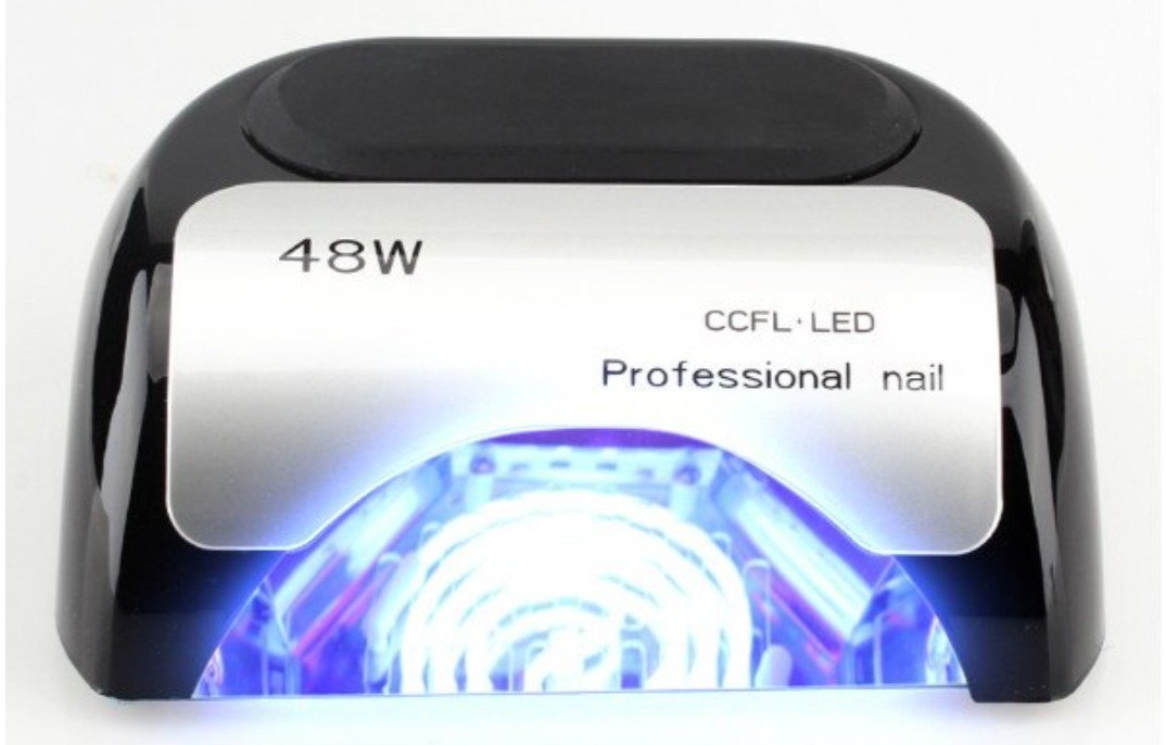 Lampa unghii UV LED + CCFL 48W cu Timer si Senzor - Neagra + CADOU Foarfeca tuns Vogue 5.5/6 inch