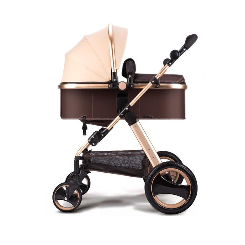 Carucior litle bird , cu suspensii , Maro (Beige) 2in 1 transformabil landou-sport