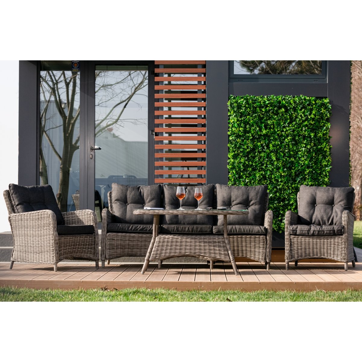 Set mobilier premium de terasa, Ruby, ratan sintetic