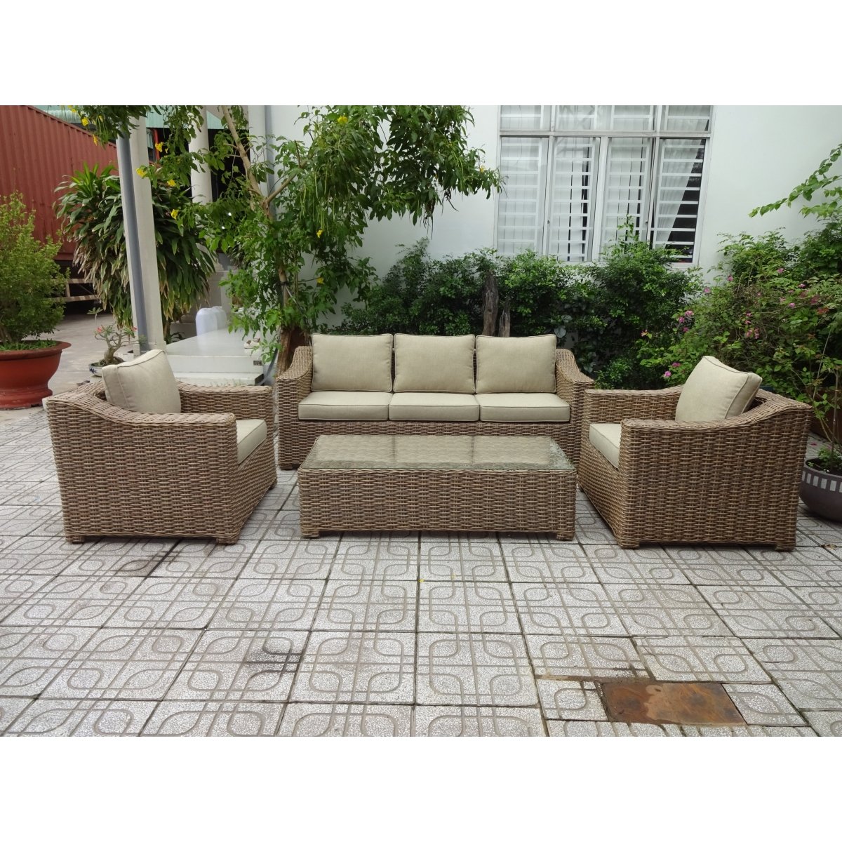 Set mobilier premium de terasa, King 2, ratan sintetic