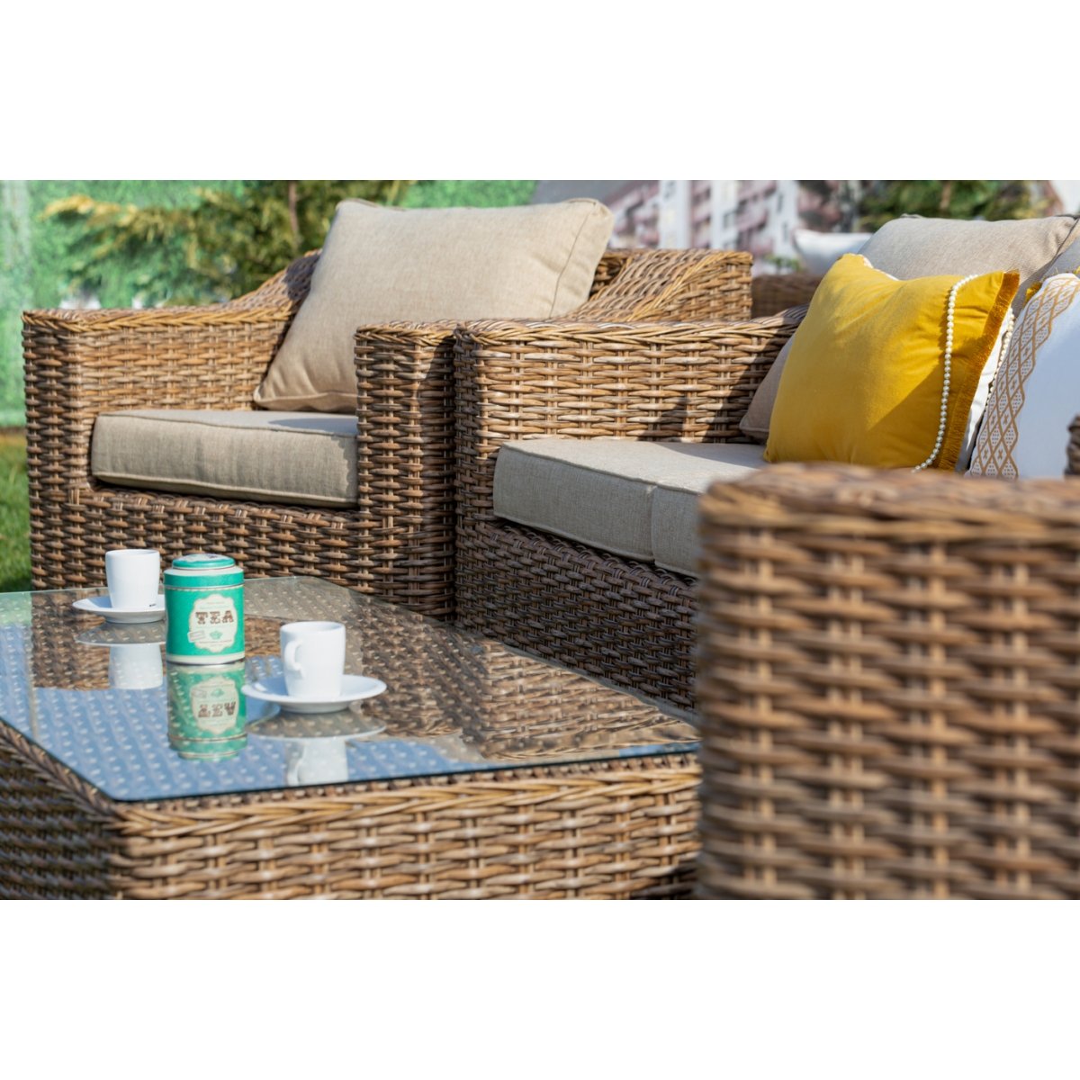 Set mobilier premium de terasa, King 2, ratan sintetic