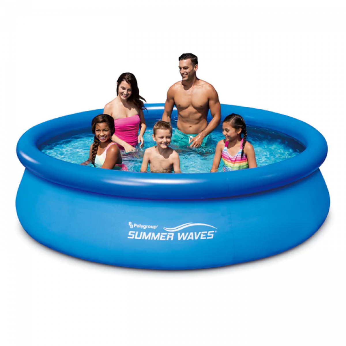 Set piscina+ inel gonflabil Summer Waves Quick, albastru