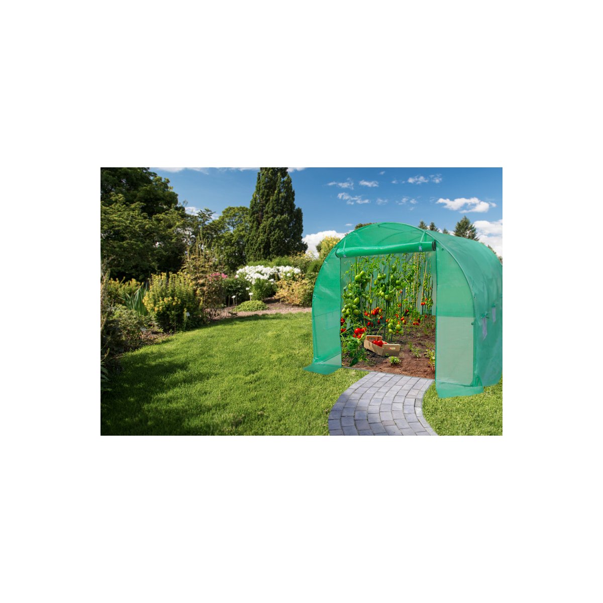Solar de gradina 4 x 2,5 x 2 m, folie verde