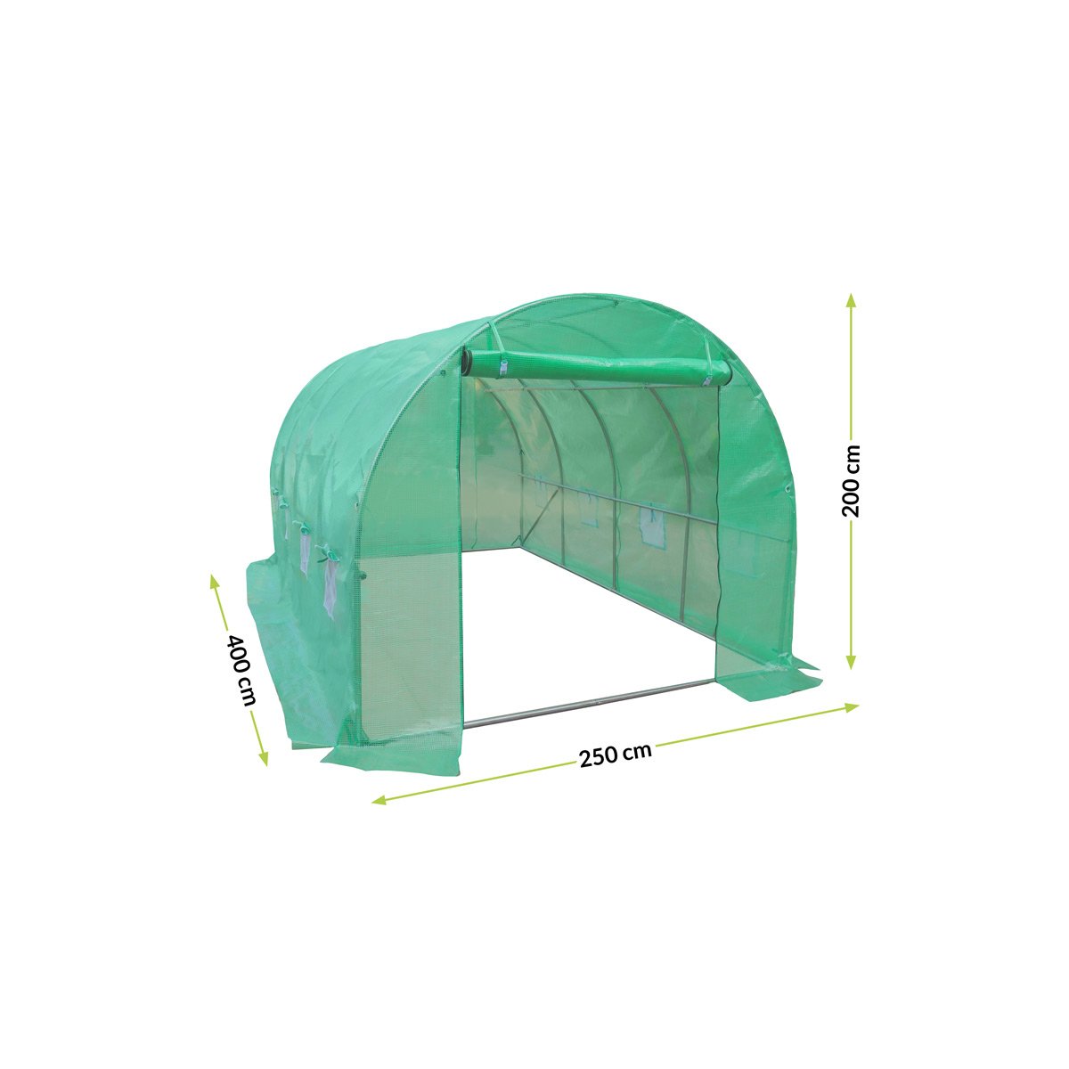 Solar de gradina 4 x 2,5 x 2 m, folie verde