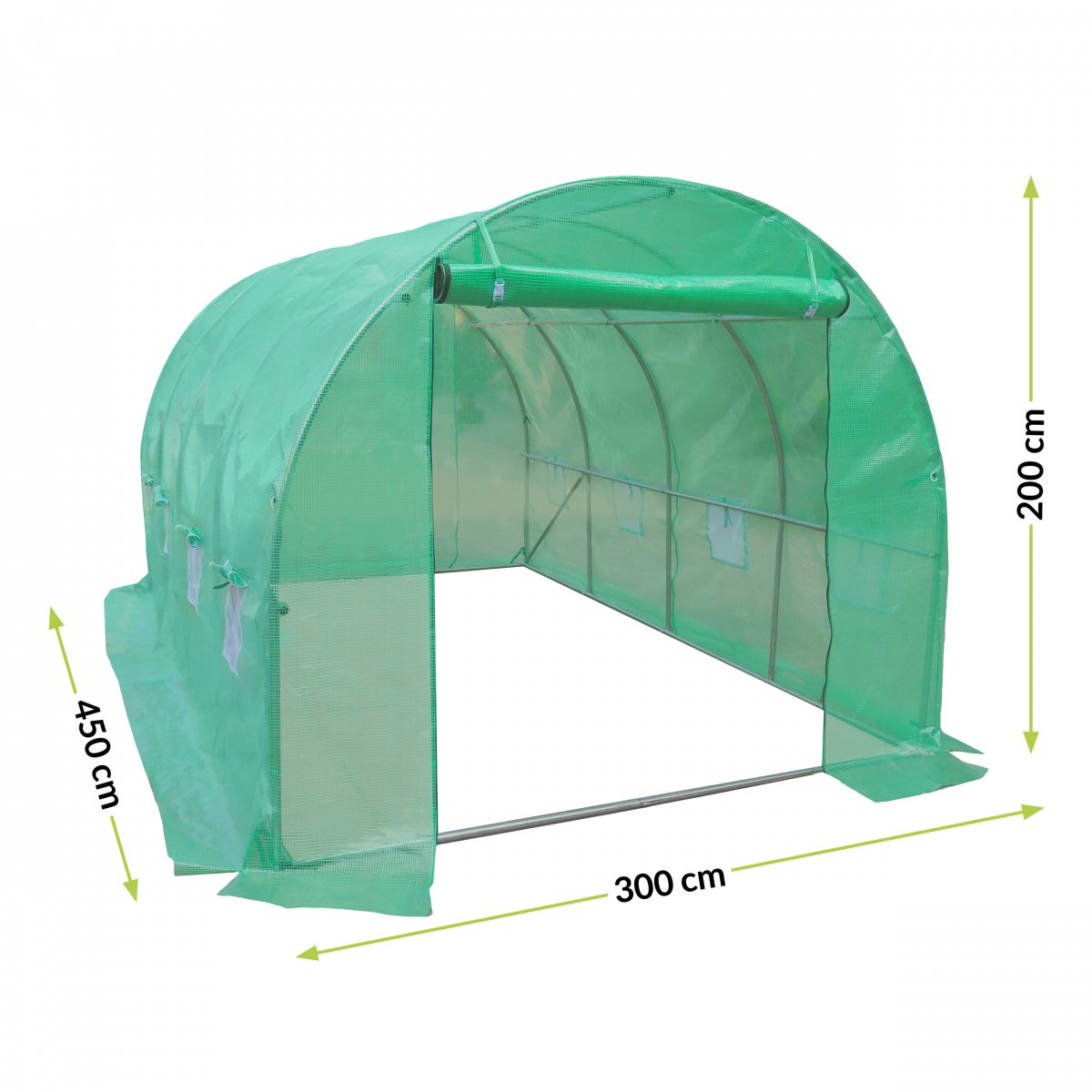 Solar de gradina 4,5 x 3 x 2 m, folie verde