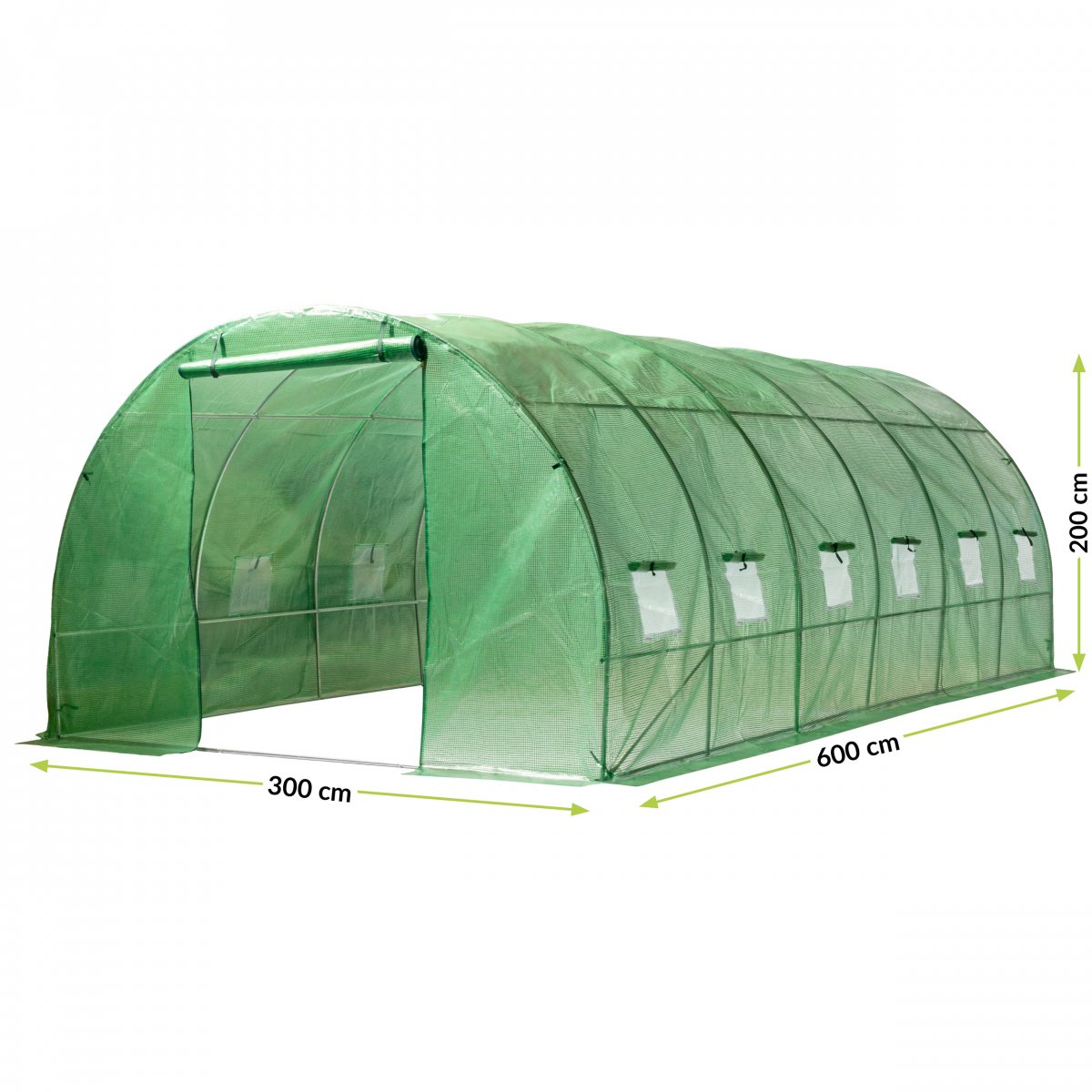 Solar de gradina 6 x 3 x 2 m, folie verde