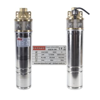 Pompa submersibila pentru apa curata Kratos 4SKM-100 - 750W, 2850rpm