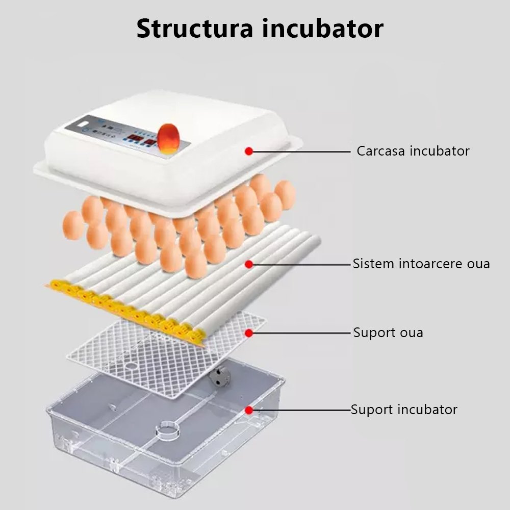 Incubator automat cu 2 etaje MS-120  oua Model 2022
