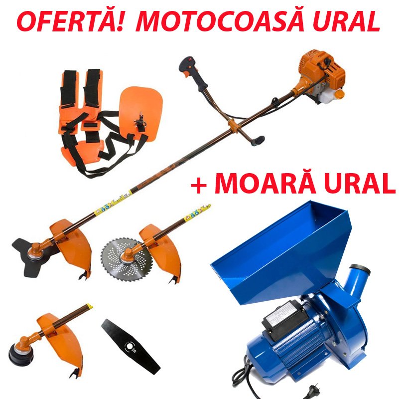 Pachet Avantajos - Moara + Motocoasa Ruseasca URAL