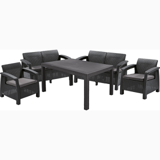 Set mobilier de gradina CORFU II FIESTA Grafit/ Gri-rece