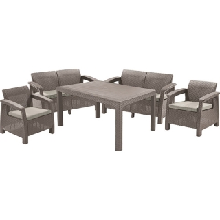 Set mobilier de gradina CORFU II FIESTA Capuccino/ Gri-nisipiu
