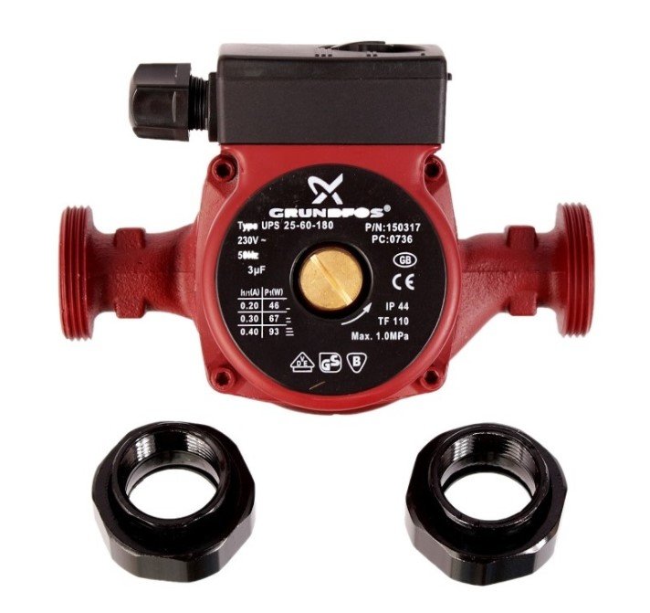 Pompa recirculare apa GR 32/60 180 mm + Olandezi si cablu alimentare
