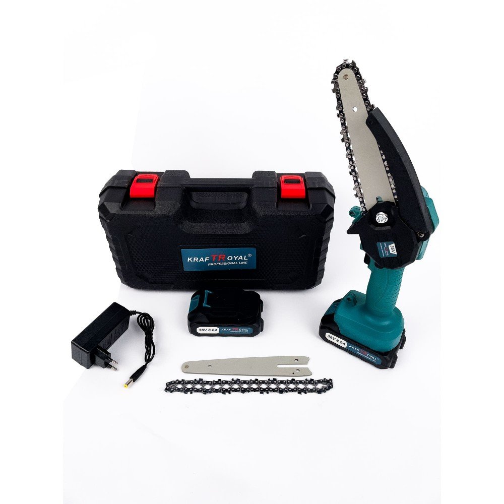 Fierastrau electric + 2 acumulatori - 36v 8ah + 2 lame + 2 lanturi ( 4 si 6 inch)