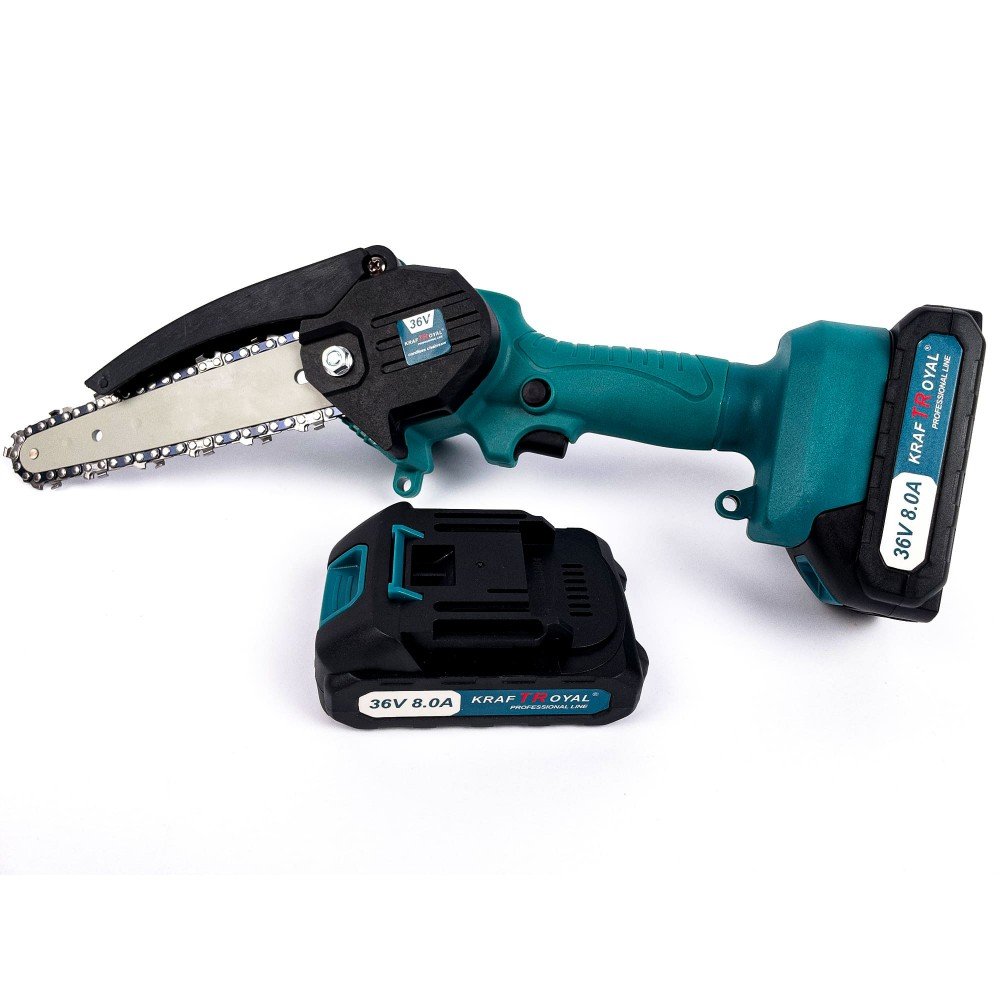 Fierastrau electric + 2 acumulatori - 36v 8ah + 2 lame + 2 lanturi ( 4 si 6 inch)