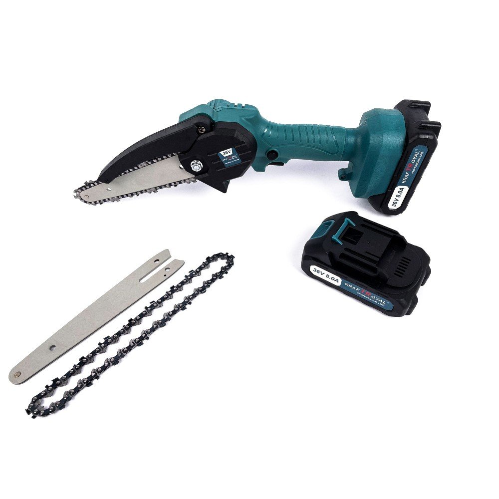 Fierastrau electric + 2 acumulatori - 36v 8ah + 2 lame + 2 lanturi ( 4 si 6 inch)