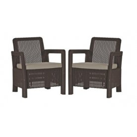 Set 2 scaune gradina Tarifa Maro/Gri-Taupe