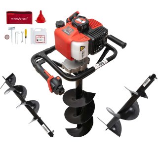 Set Motoburghiu pe Benzina Trigo-Tech Germany, 2.5 CP + 2 x Burghiu 200 mm si 300 mm