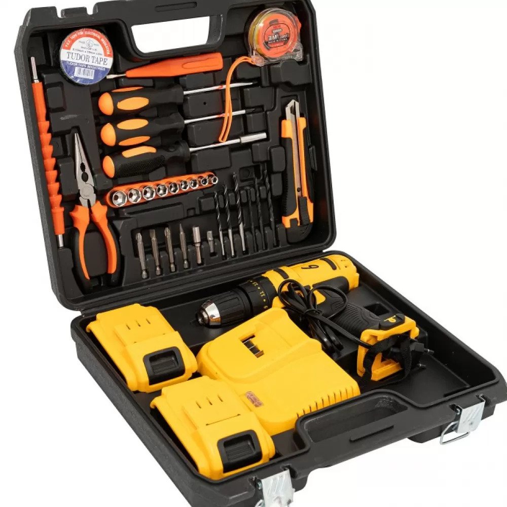 Bormasina cu PERCUTIE 24V, 30 accesorii si 2 acumulatori German Meister